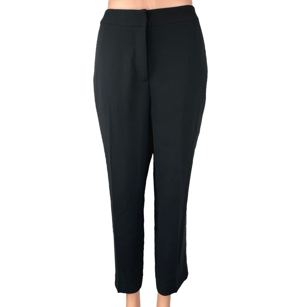 J.Crew Women's Black Tapered Straight Career Office Ankle Trousers Dress Pants 6